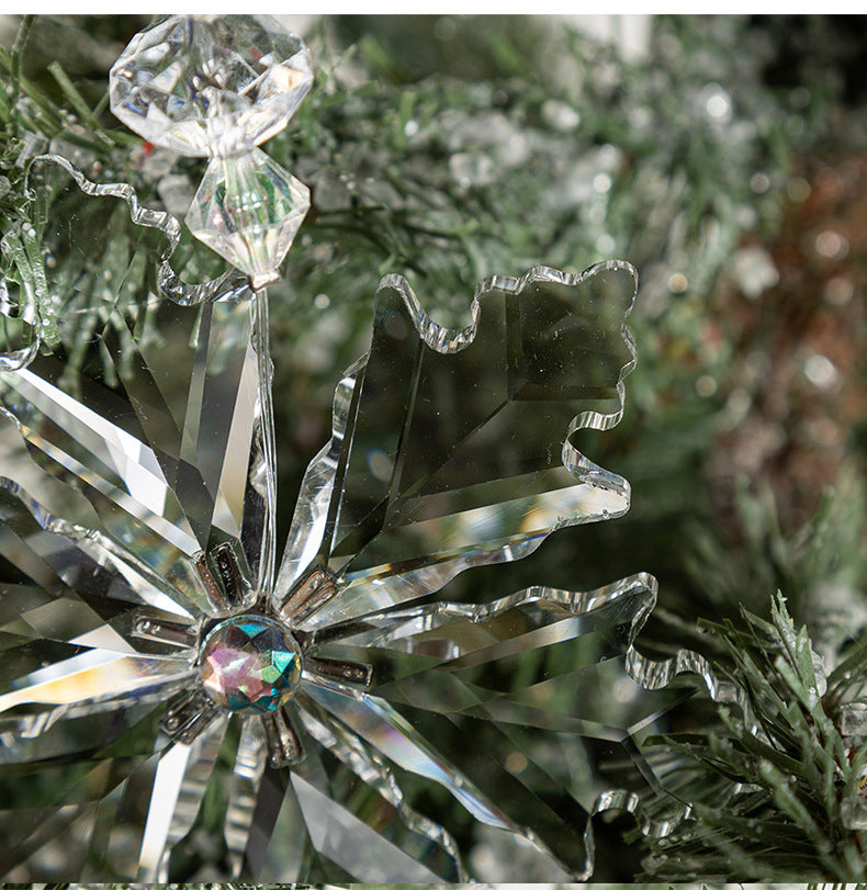 Bulk Christmas Snowflake Ornaments Acrylic Clear Hanging Pendant for Xmas Party Decor Wholesale