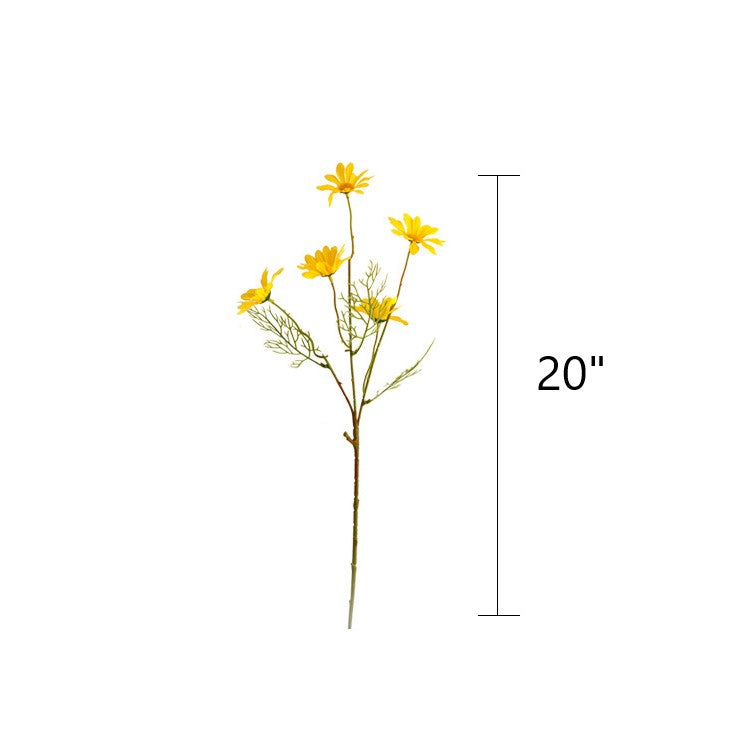 Lot de 10 tiges de marguerites artificielles en soie Gerber de 20 pouces, vente en gros