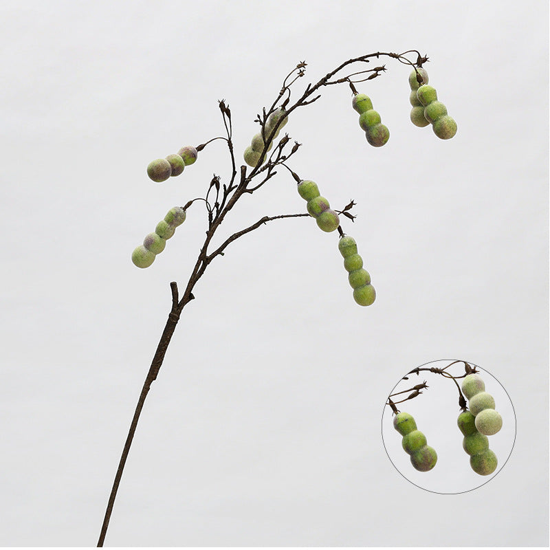 Single Stem Artificial Calabash Gourd Vine, 30" Long with 8 Blooms, Foam Material, Rustic Decor for Home, Wedding, or Commercial Spaces