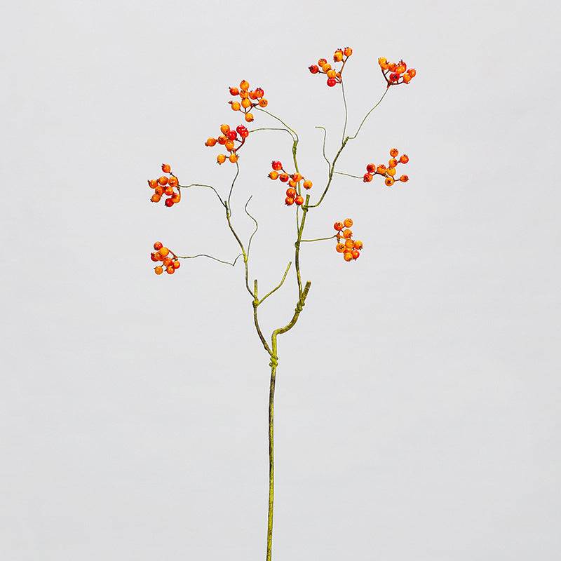 Artificial Winterberry Bush with 9 Blooms, 27.5 Inches, Foam Material, Indoor Decor for Home, Weddings, and Events