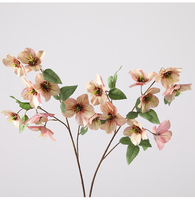 Venta al por mayor de flores artificiales Helleborus de 23 "a granel 