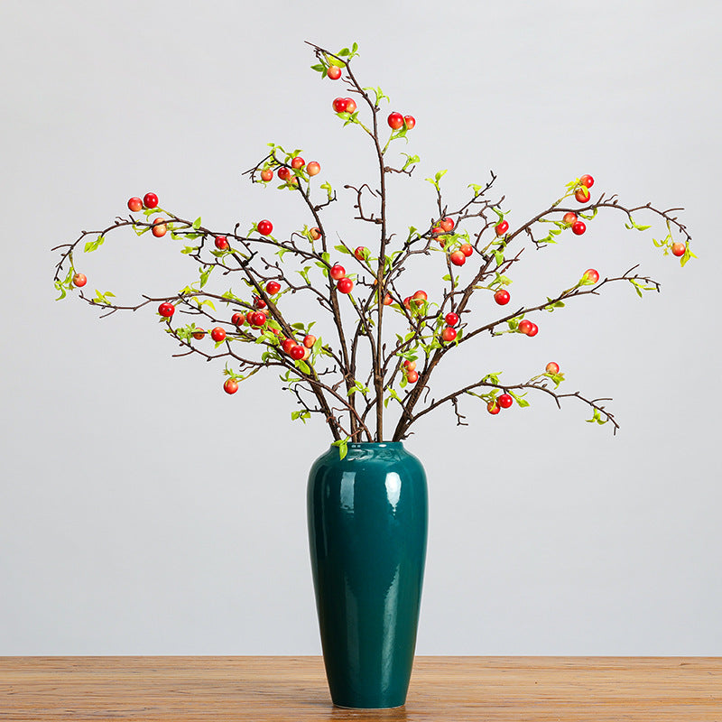 Artificial Berry Branch, Set of 1 Stem with 17 Mini Berries, 36" Total Length for Vase Arrangements, Wedding Centerpieces & Home Decor