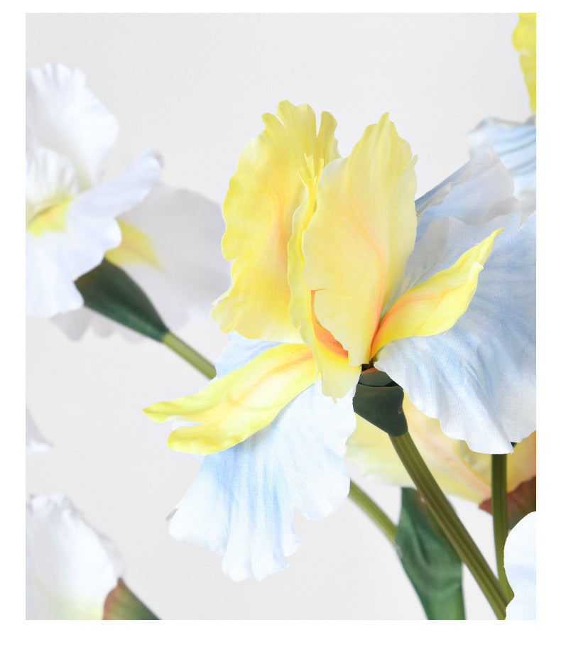 Bulk 30" Iris Stem Flower Artificial Iris Silk Flower Christianity Flower Arrangements Wholesale