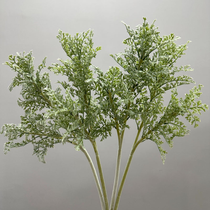 Artificial Dusty Miller Bush, 24" Silver Leaves Stem for Wedding Centerpieces, Home Decor, Floral Arrangements