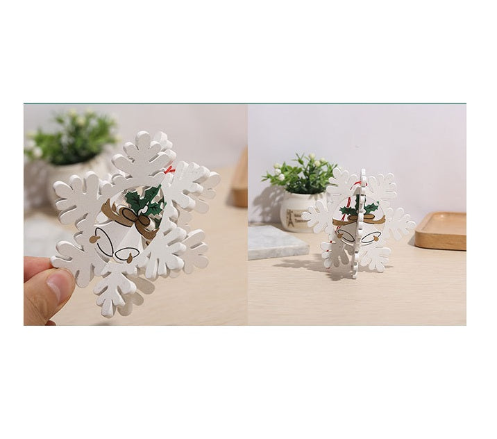 Bulk 3D Wooden Hanging Decorations for Christmas Tree Ornaments Wholesale