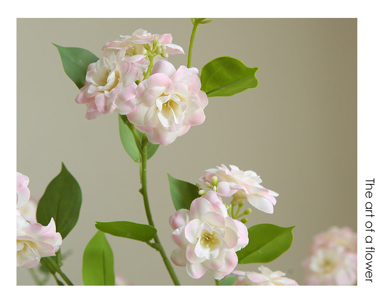 Artificial Camellia Silk Flower, Single Stem with 17 Blooms, 34" Long, Indoor Décor for Home, Office, or Events
