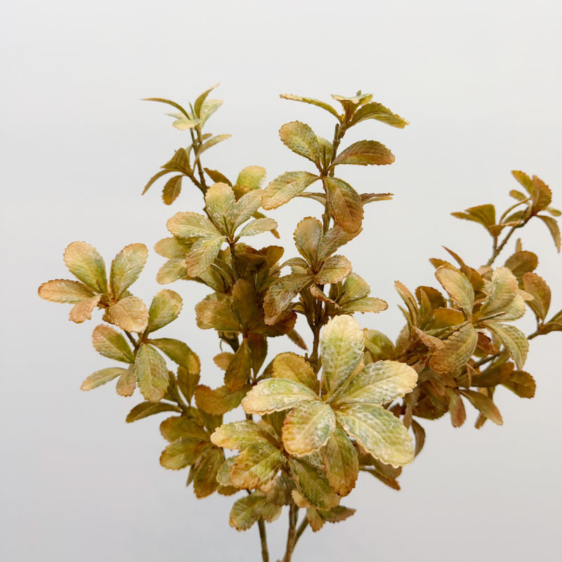Artificial Eucalyptus-Style Leaf Bush, Autumn Tone Faux Greenery Pick, Plastic Filler Foliage for Wedding, Vase and Home Decor