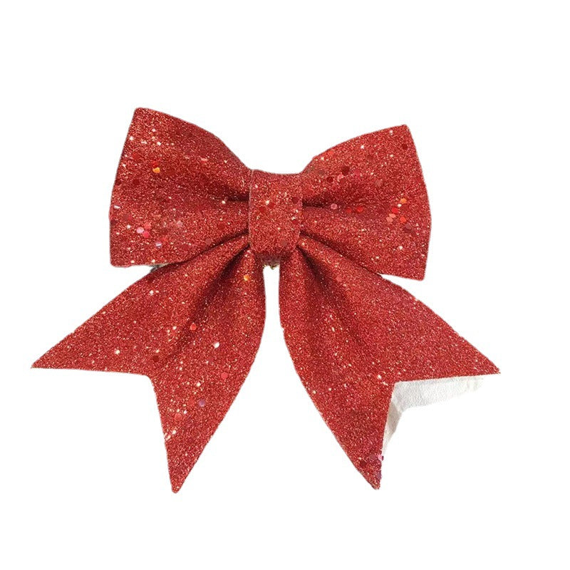 Bulk Christmas Bow Pearl Cotton Gold Powder Bow for Garland Xmas Tree Topper Decor Wholesale