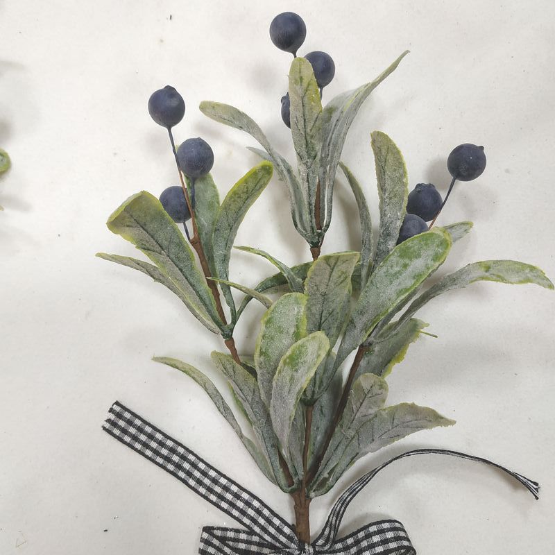 Lot de 8 tiges de gui artificielles pour décorations de Noël