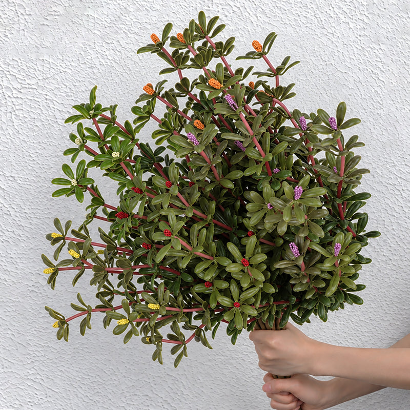 Artificial Purslane Bush, Faux Succulent Greenery Stem for Wedding, Home Decor & DIY Floral Arrangements