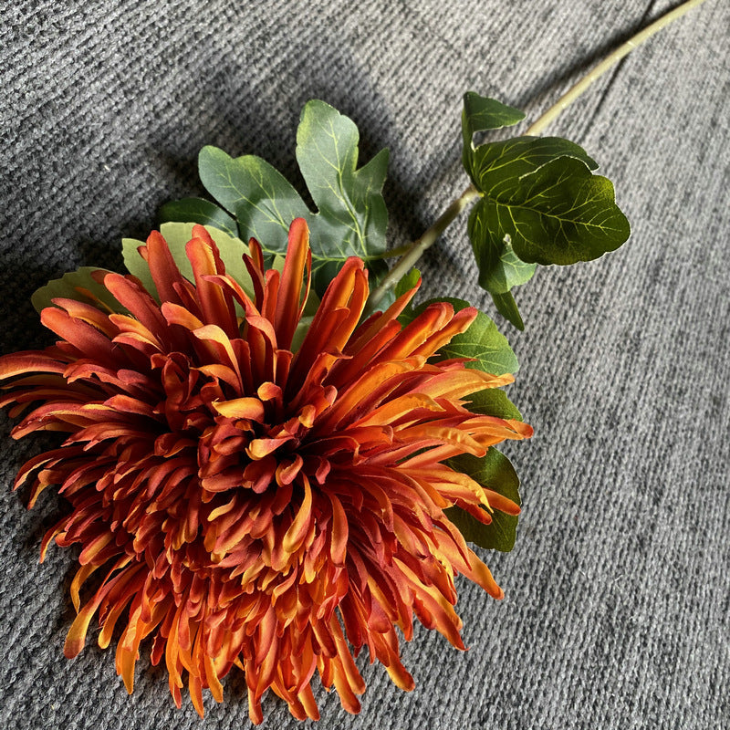 Single Stem Faux Silk Chrysanthemum Flower, 29 Inches Tall, Perfect for Weddings and Home Decor