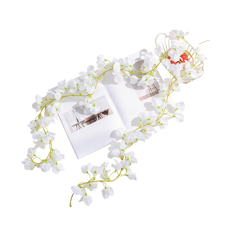 Artificial Bougainvillea Garland Vine, 6 ft Long, 135 Flower Heads, Hanging Faux Flowers for Wedding, Home & Window Display