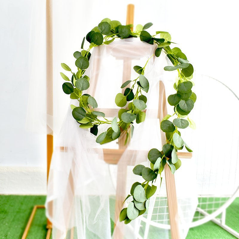 75" Artificial Eucalyptus Vine with 146 Leaves, Trailing Faux Greenery for Weddings, Home Decor, and Commercial Spaces