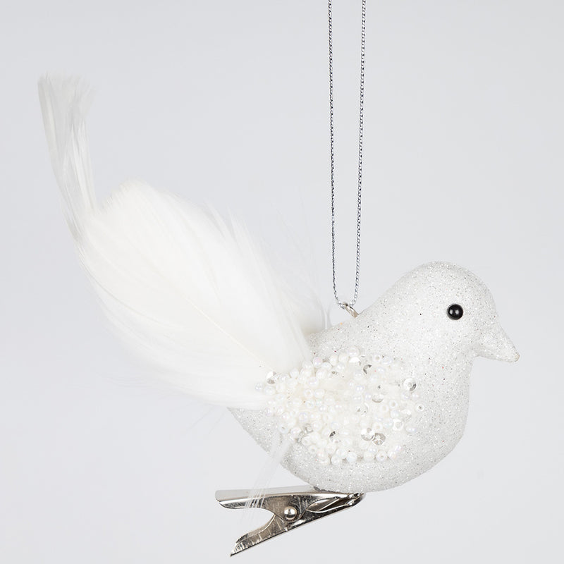 Bulk Christmas Artificial Bird Ornaments Glitter Foam Feathered Bird for Party Wreath Crafts Tree Topper Decor Wholesale