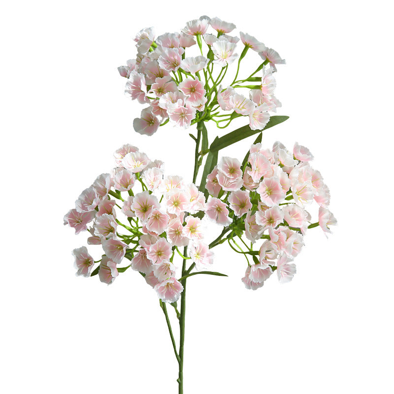 Single Stem Artificial Carnation with 3 Blooms, 28" Height, Silk-Like Fabric, Modern Home Decor, Wedding, Office Styling