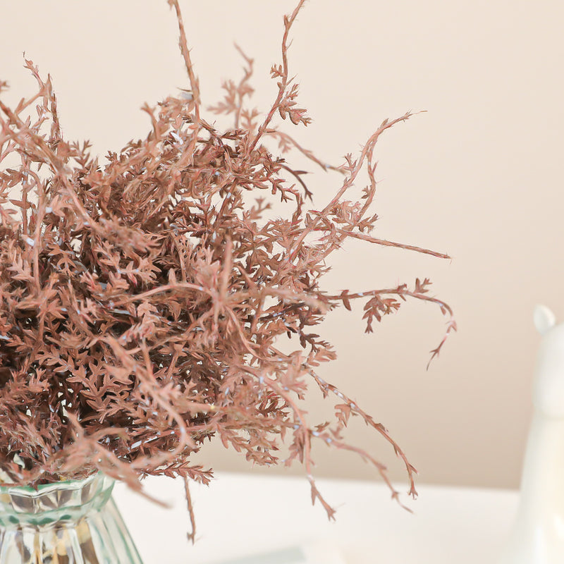 Frosted Rime Artificial Flower Bouquet, Set of 5 Stems, Faux Plastic Filler Sprigs for Wedding, Vase & Home Decor