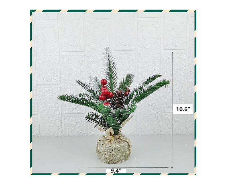 Ornements de plantes artificielles en vrac avec des tiges de fruits rouges en forme de pomme de pin pour la décoration de fête de Noël en gros