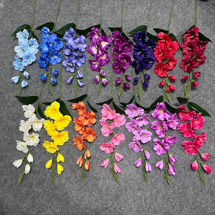 Bulk Pack of 5 Pcs 28" Gladiolus Bouquet Artificial Flowers Wholesale