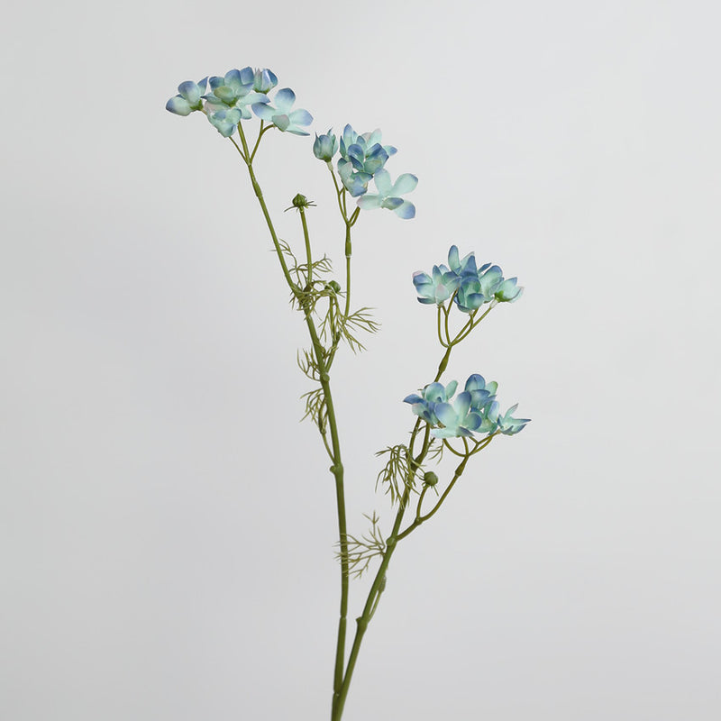 Artificial Larkspur Bush, 22" Tall Faux Flower Stems, Realistic Plastic Greenery for Home Decor, Weddings & Events