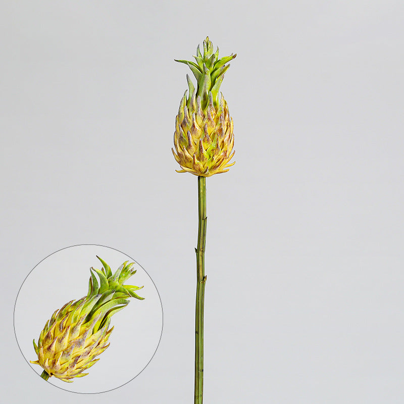 Artificial Pineapple Top Single Stem, Tropical Faux Plant for Home Decor, Wedding Centerpieces & Commercial Displays