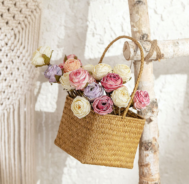 Bulk 12" Vintage Rose Bouquet American Burnt Edge Bouquet Wholesale