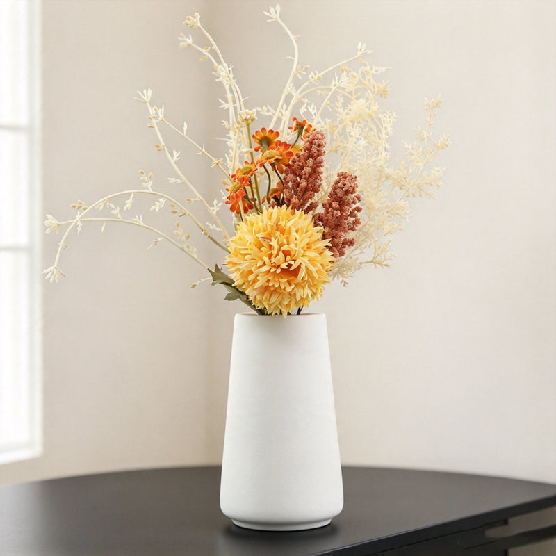 Artificial Dandelion & Wheat Ear Bouquet, Faux Pom Pom Mum Stems, Wedding, Home & Event Decor