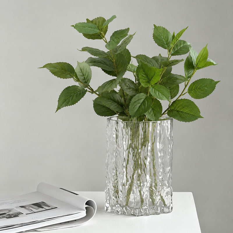 Artificial Eucalyptus Leaf Single Stem, 29.5 in Plastic Greenery for Vase Arrangements, Home Decor & Photo Props