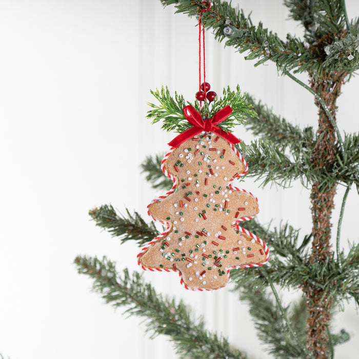 Bulk Christmas Ornaments Non-woven Xmas Tree Star with Red Bow Pendant Xmas Scene Decor Wholesale