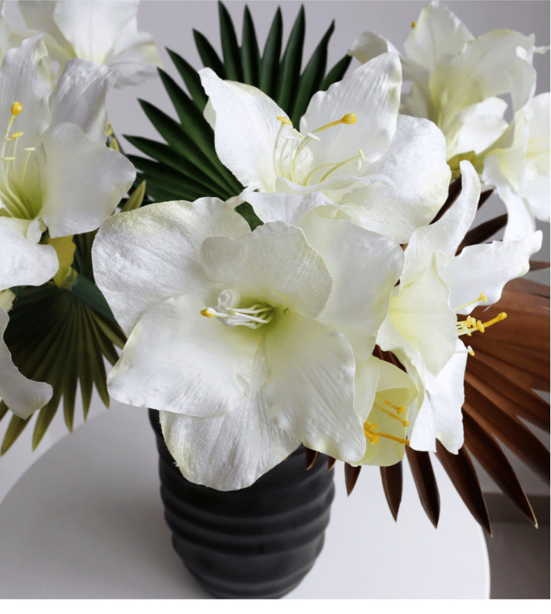 Premium Velvet Amaryllis Stem