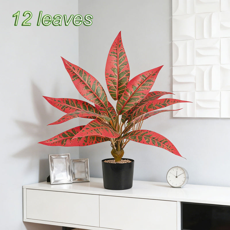 Artificial Snake Plant Bush with 12 Leaves, 16" Tall Faux Sansevieria for Home Office Decor, Wedding & Commercial Spaces