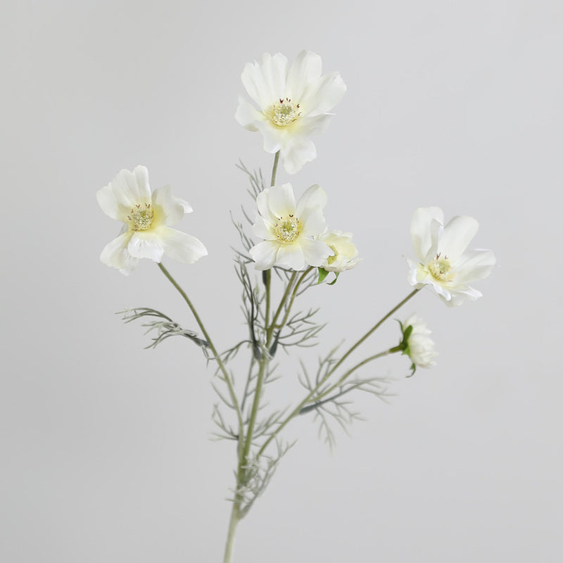 Artificial Cosmos Flowers, 6-Bloom Bush with Silk-Like Petals, 24" Tall for Home Decor, Weddings & Events