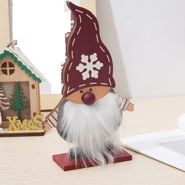 Bulk 3 Pcs Santa Ornament Rustic Swedish Gnome for Xmas Party Table Kitchen Signs Desk Decor Wholesale