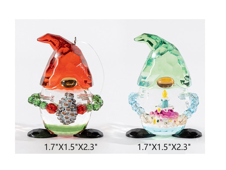 Bulk Christmas Transparent Elf Ornament with Pinecone Cake Holiday Table Decor Wholesale