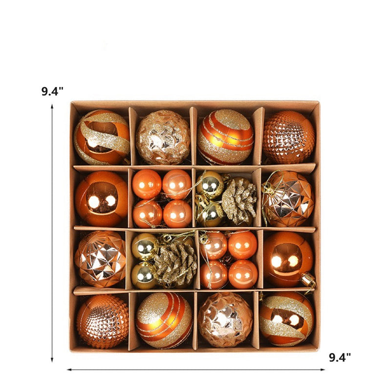 Lot de 44 boules de Noël décoratives avec boîte de rangement en gros