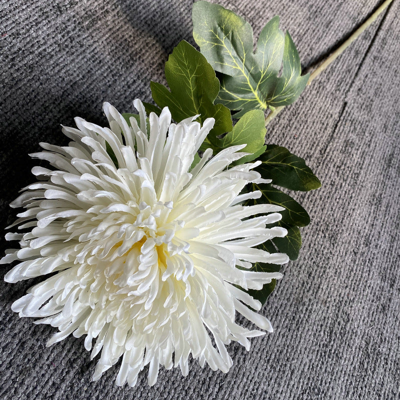 Single Stem Faux Silk Chrysanthemum Flower, 29 Inches Tall, Perfect for Weddings and Home Decor