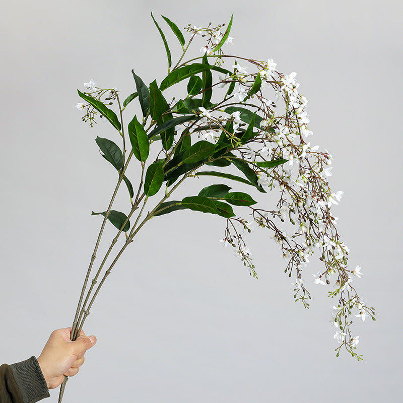 Artificial Jasmine Vine Garland, 47" Faux Silk Trailing Jasmine Flowers for Home Decor, Wedding Backdrops, Floral Arrangements