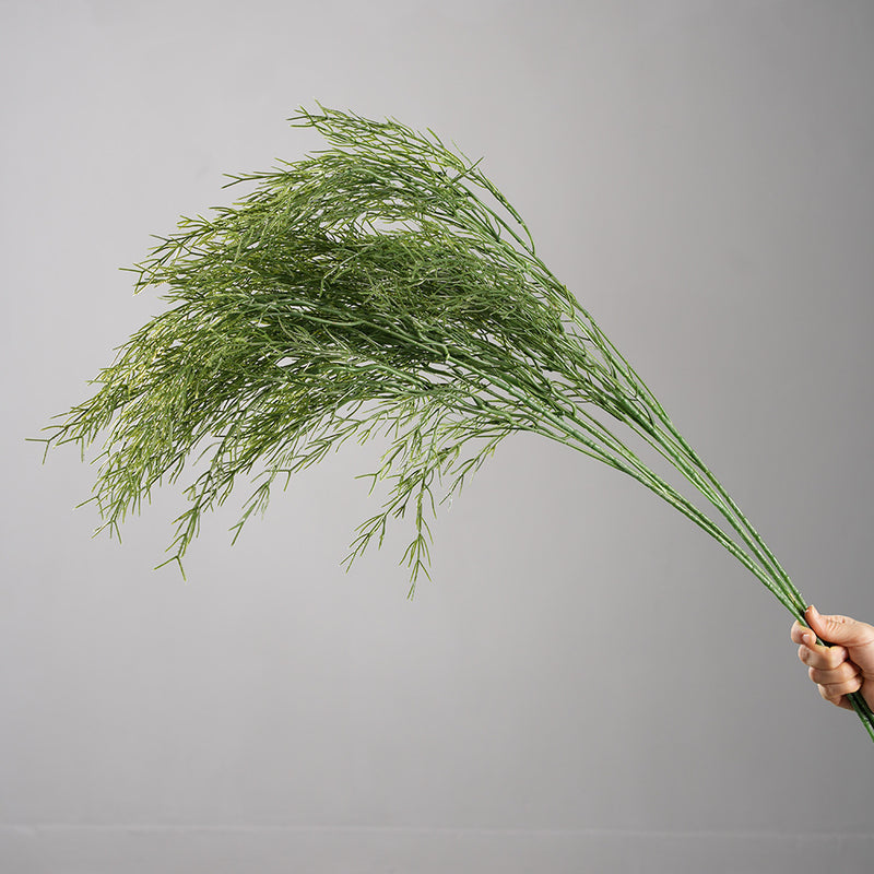 Artificial Asparagus Fern Stems, 39" Green Faux Greenery for Wedding Decor, Floral Arrangements & Home Styling, Single Stem Realistic Fake Plants