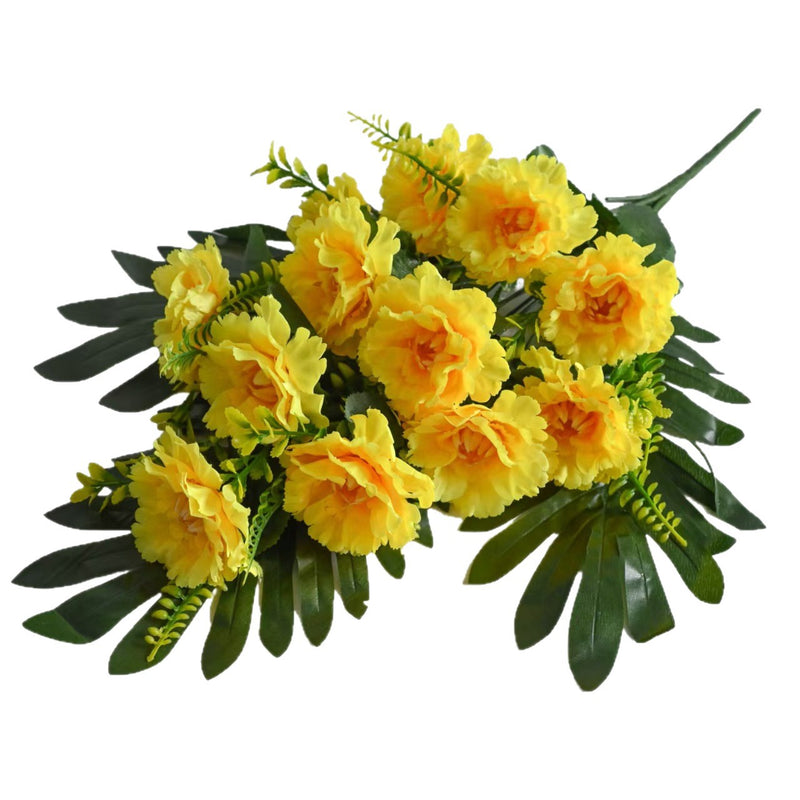 Artificial Peony Flower Bush with 12 Blooms, 20" Silk-Like Faux Floral Arrangement for Weddings, Home & Office Decor