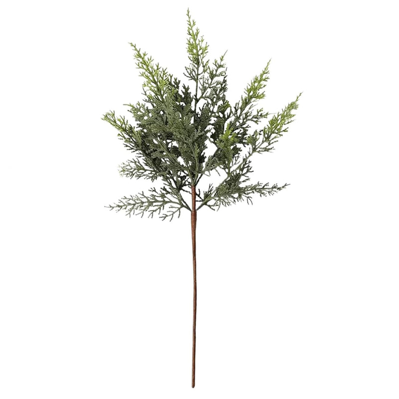Set of 16 Artificial Cedar Stems, 13" Realistic Greenery Branches for DIY Holiday Wreaths, Vase Arrangements & Home Decor