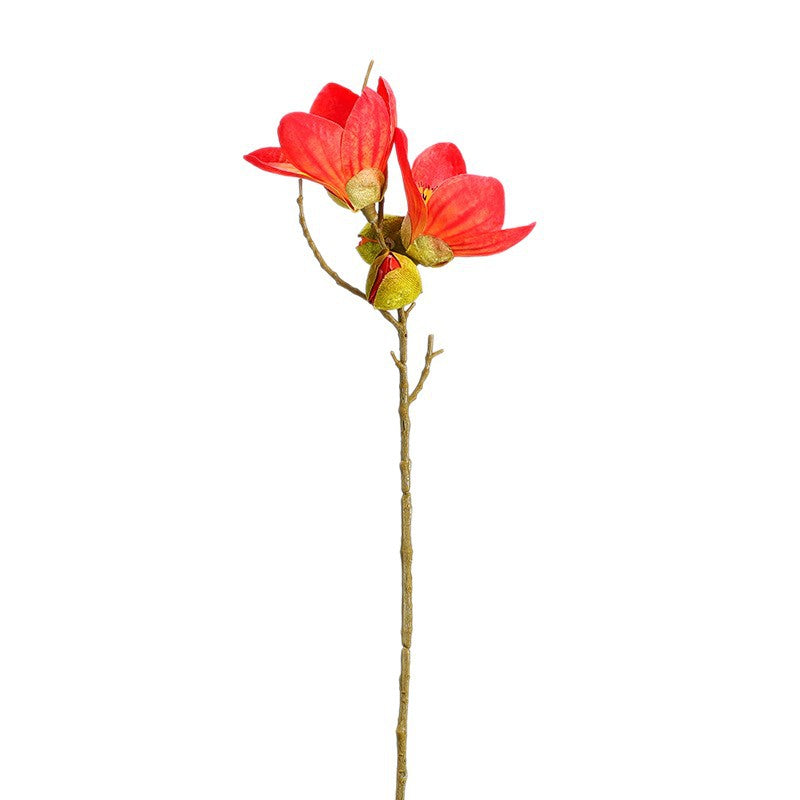 Single Stem Kapok Artificial Flower, 17" Tall with 4 Blooms, Faux Silk for Home Decor, Weddings & Events