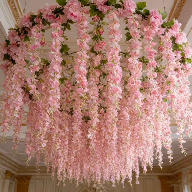 Artificial Wisteria Vine Garland, 91" Silk-Like Faux Floral Decor for Home, Wedding & Events