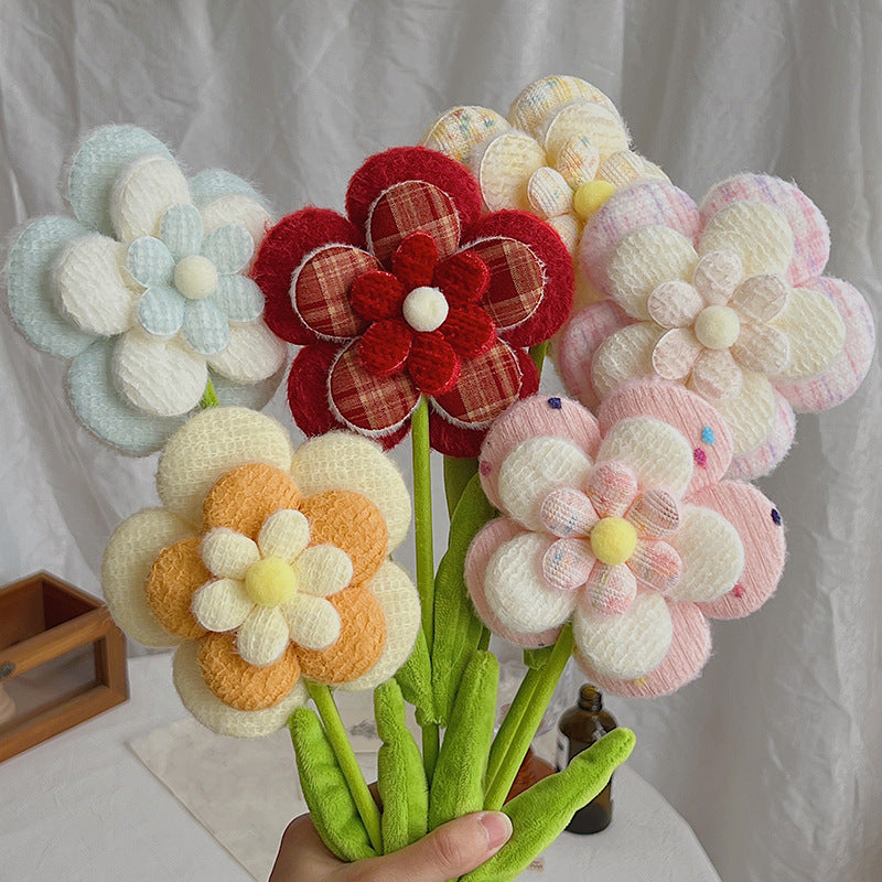 Set of 10 Fluffy Faux Wildflower Stems, DIY Wedding & Home Decor, Bendable Stems for Creative Arrangements