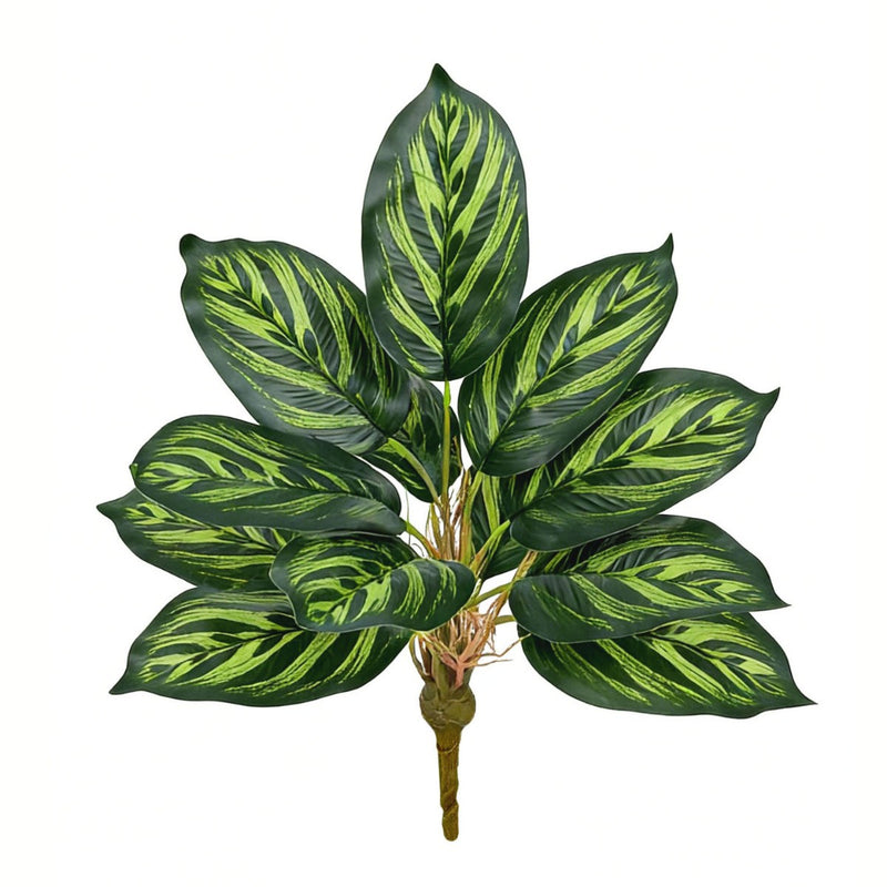 17" Artificial Traveler's Palm Bush with 12 Realistic Leaves, Indoor/Outdoor Decor for Home, Office & Events