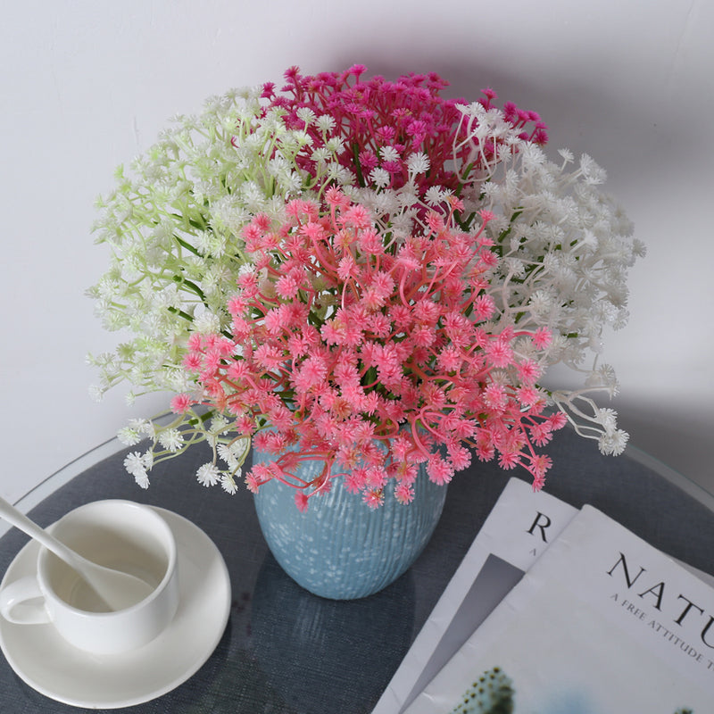 10 Pack Artificial Baby's Breath Stems, 12" Floral Bunches for Wedding Decor, DIY Centerpieces & Home Arrangements, Realistic Plastic Gypsophila Filler Flowers