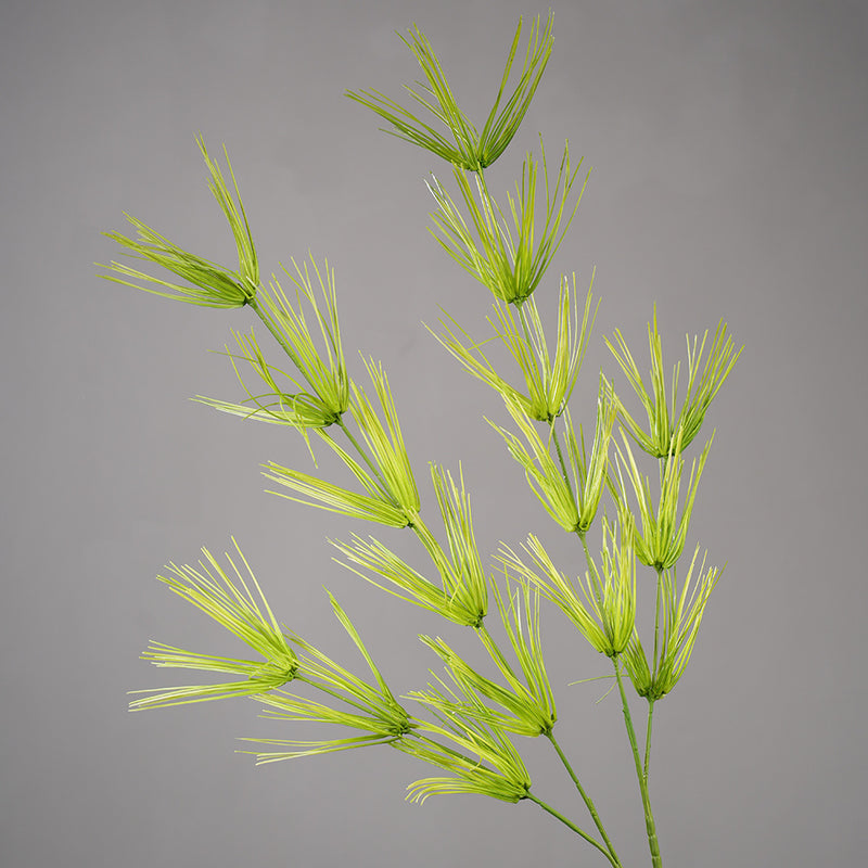 Artificial Bamboo Leaf Bush, Faux Greenery Stem in Green Silk-Like Fabric, Indoor Outdoor Home, Office & Event Decor
