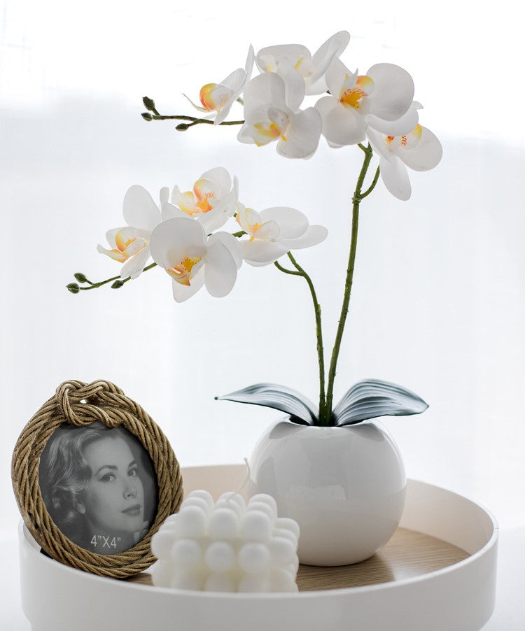 Bulk 13" Artificial Orchid Flowers Potted Plants Real Touch in Pot Wholesale