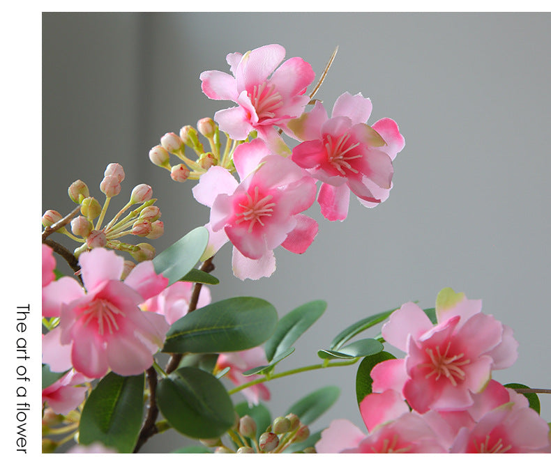 Artificial Michelia Flower Stem, 29" Tall, Silk Single Stem with 30 Blooms, Modern Home Decor, Wedding & Event Styling, Allergy-Friendly