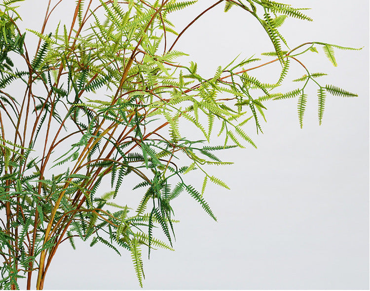 47" Artificial Fern Leaf Greenery Stem, 5-Pointed Dicranopteris Foliage for Home Decor, Wedding Centerpieces & Commercial Displays
