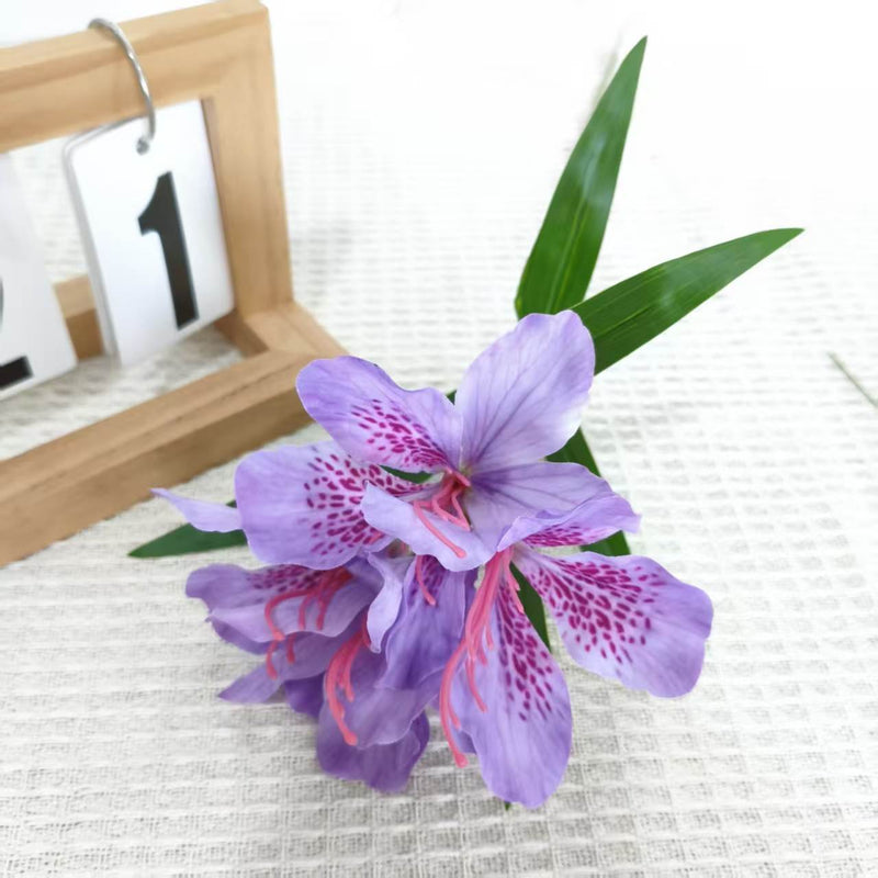 Artificial Azalea Bush with 3 Blooms, 27.5" Silk-like Faux Flowers for Wedding Centerpieces & Home Decor