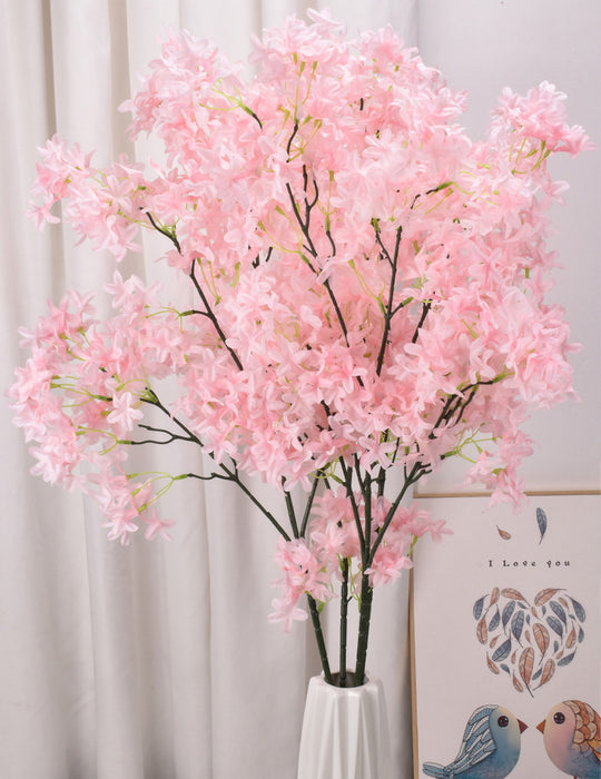 A granel, 38 ", ramas de flores lilas, tallo largo, arreglos de flores artificiales en aerosol, venta al por mayor 